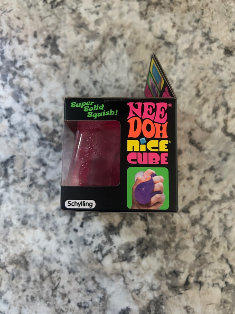 NeeDoh Nice Cube Pink Schylling Squishy Fidget Needoh Toy - Picture 3 of 6